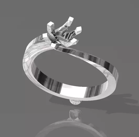 SOLITAIRE RING 3D model_0