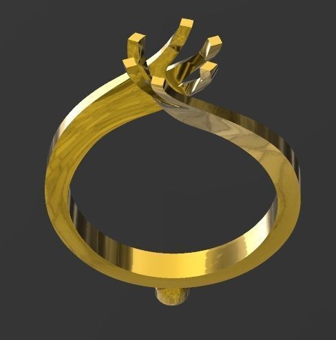 SOLITAIRE RING 3D model_2