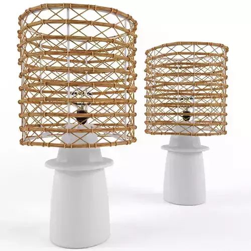 bamboo lamp 12 3D model