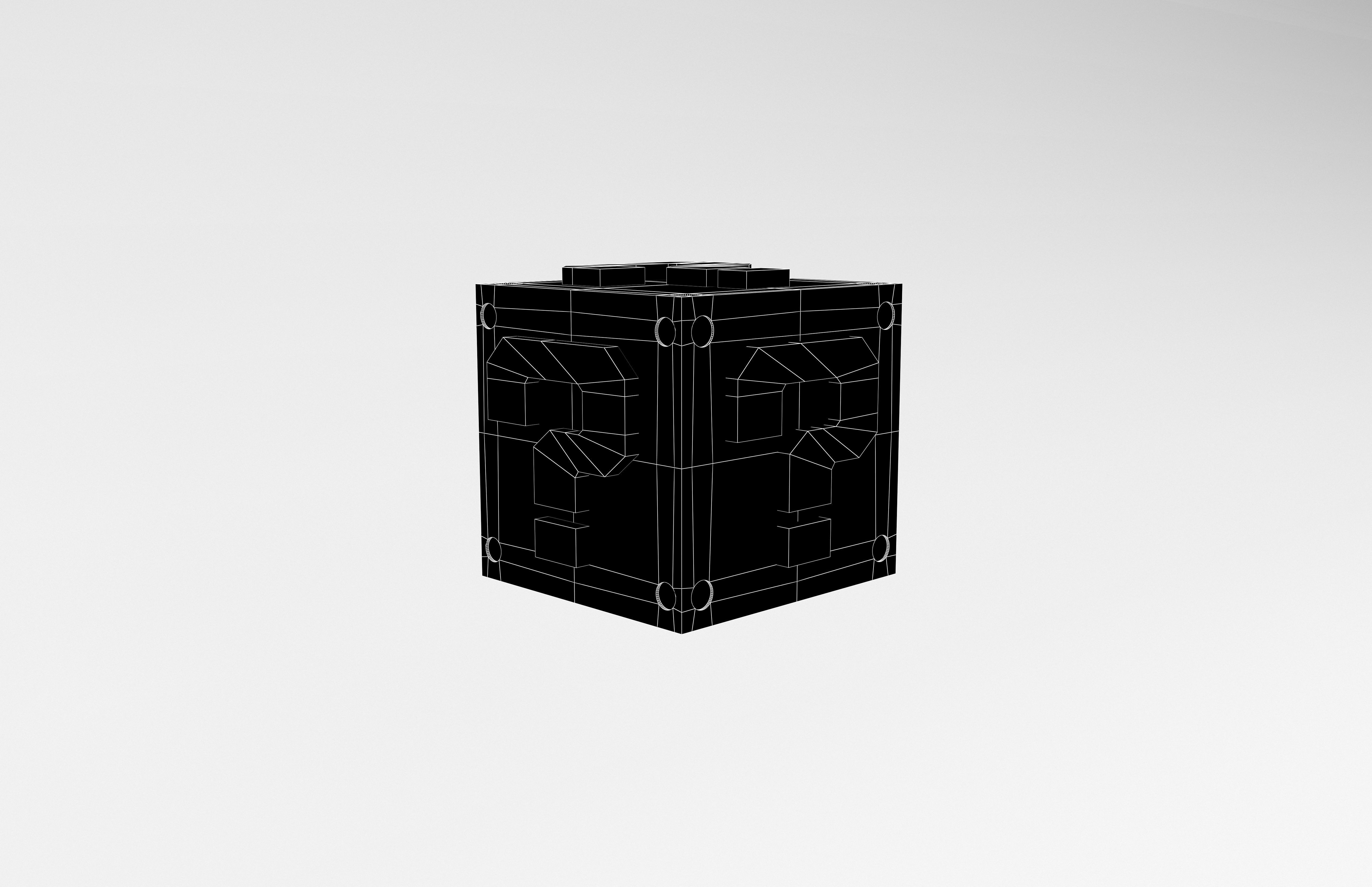 Super Mario Question Box v1 002 Low-poly 3D model_7