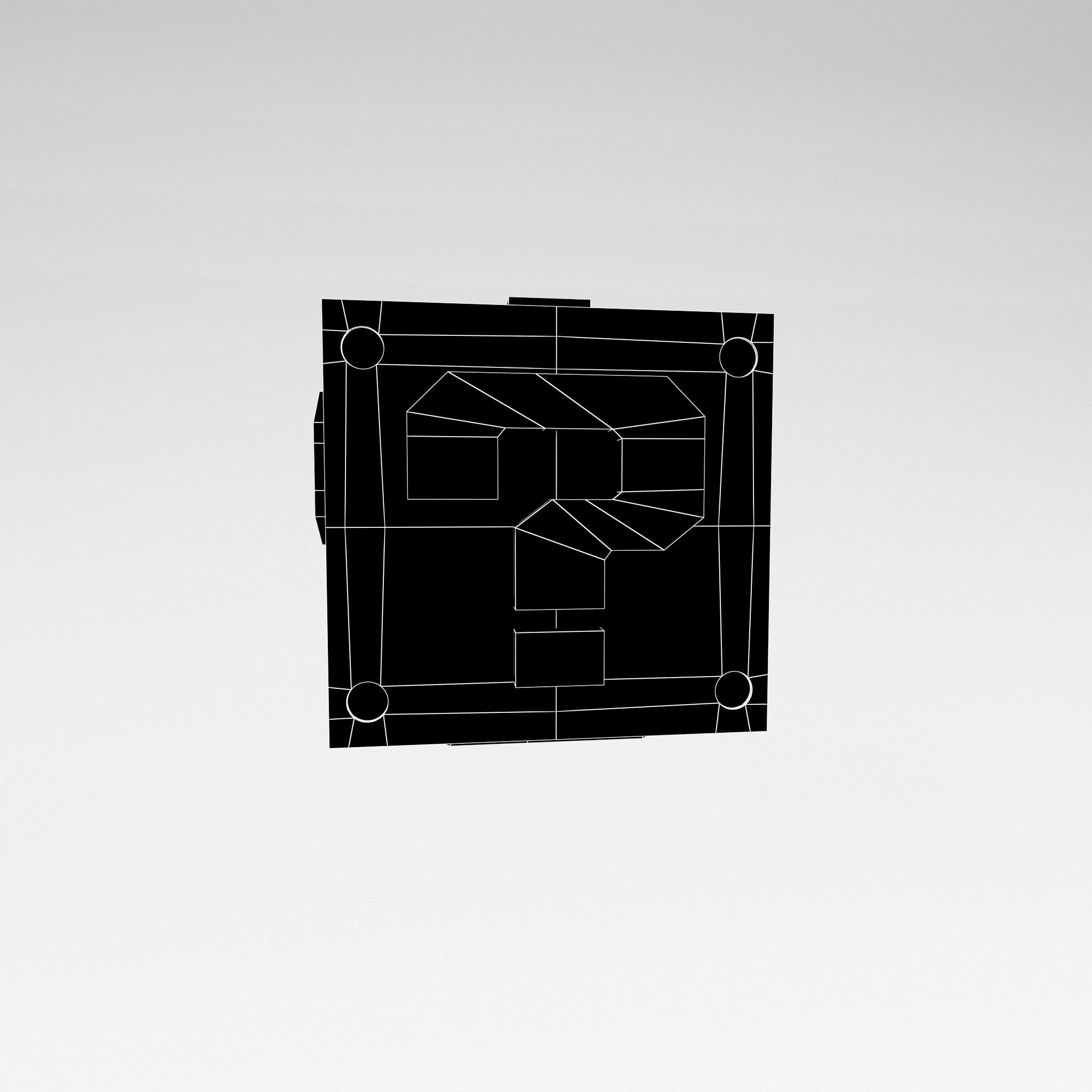 Super Mario Question Box v1 002 Low-poly 3D model_4