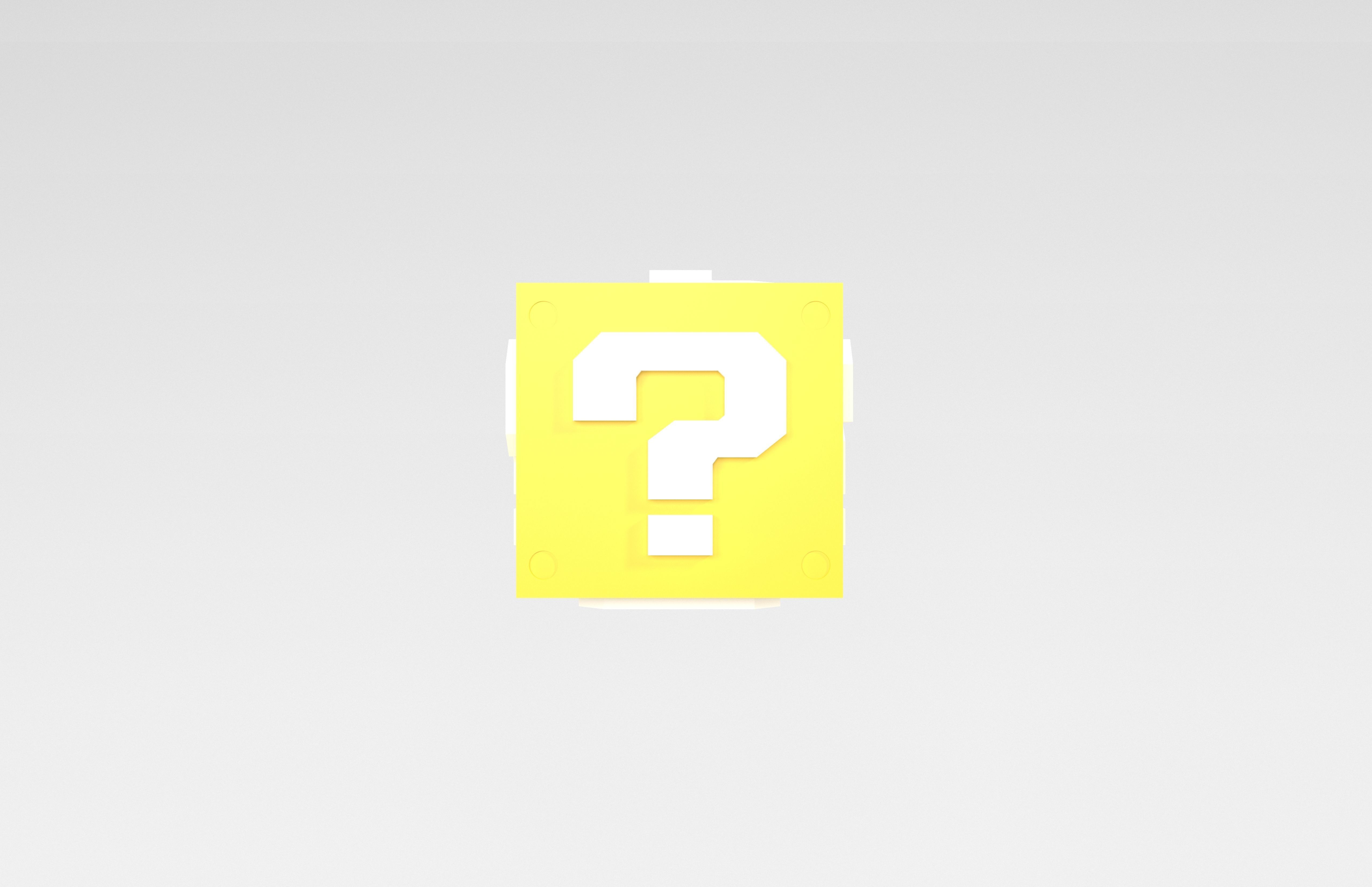 Super Mario Question Box v1 002 Low-poly 3D model_1