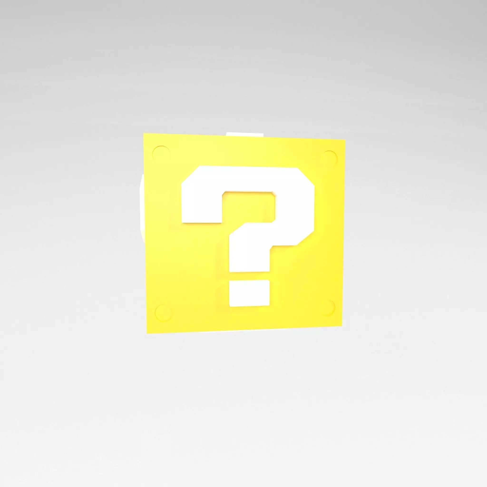 Super Mario Question Box v1 002 Low-poly 3D model_0