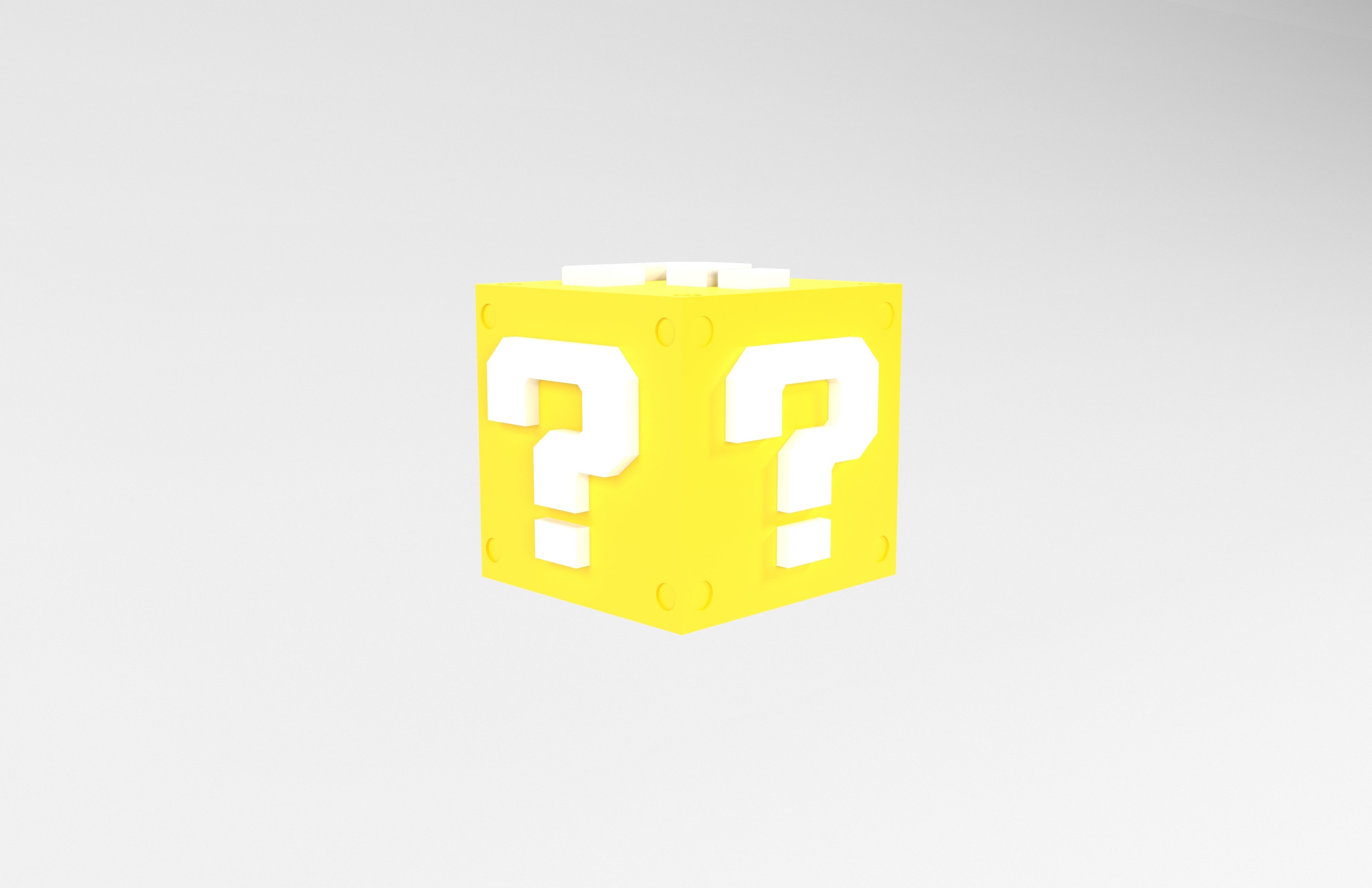 Super Mario Question Box v1 002 Low-poly 3D model_3
