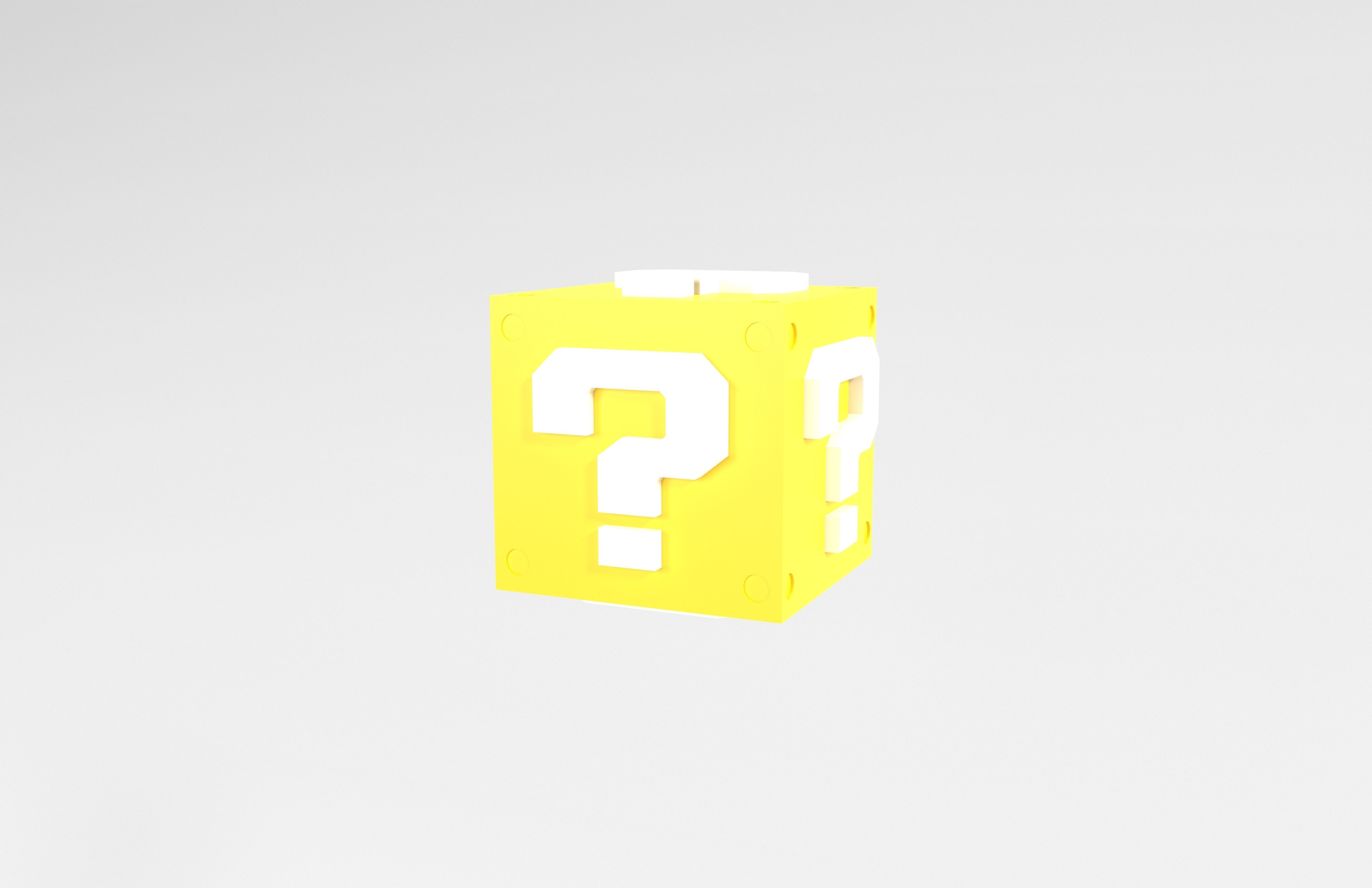Super Mario Question Box v1 002 Low-poly 3D model_2