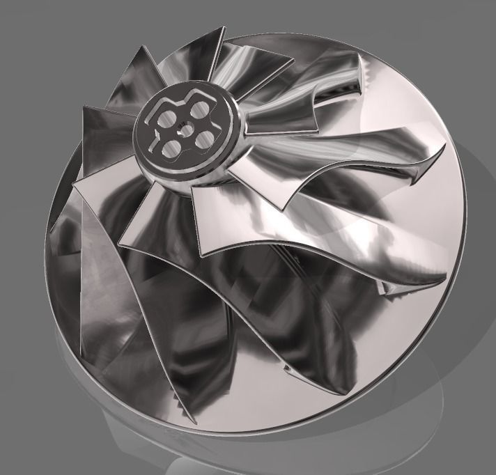 IMPELLER turbine blade 3D print model_1