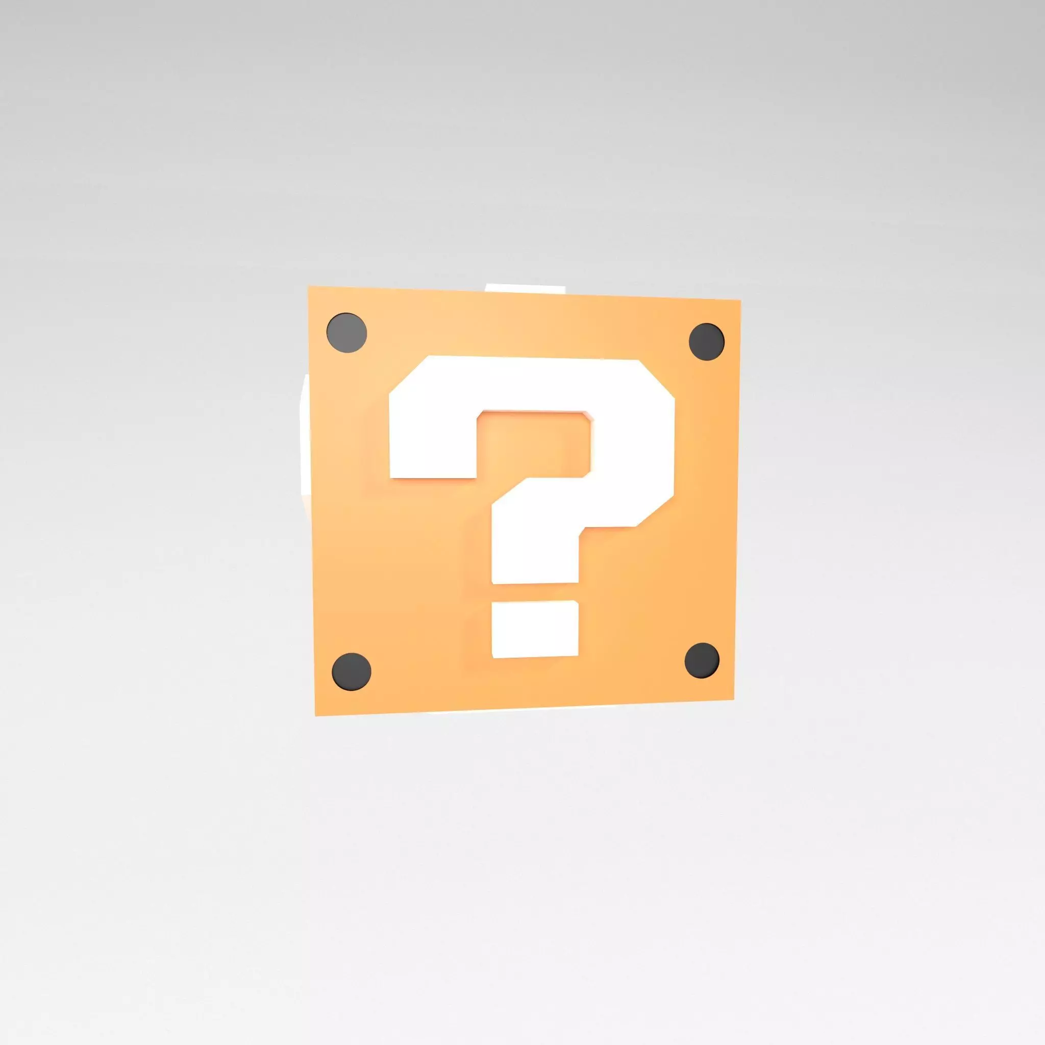 Super Mario Question Box v1 003 Low-poly 3D model_0
