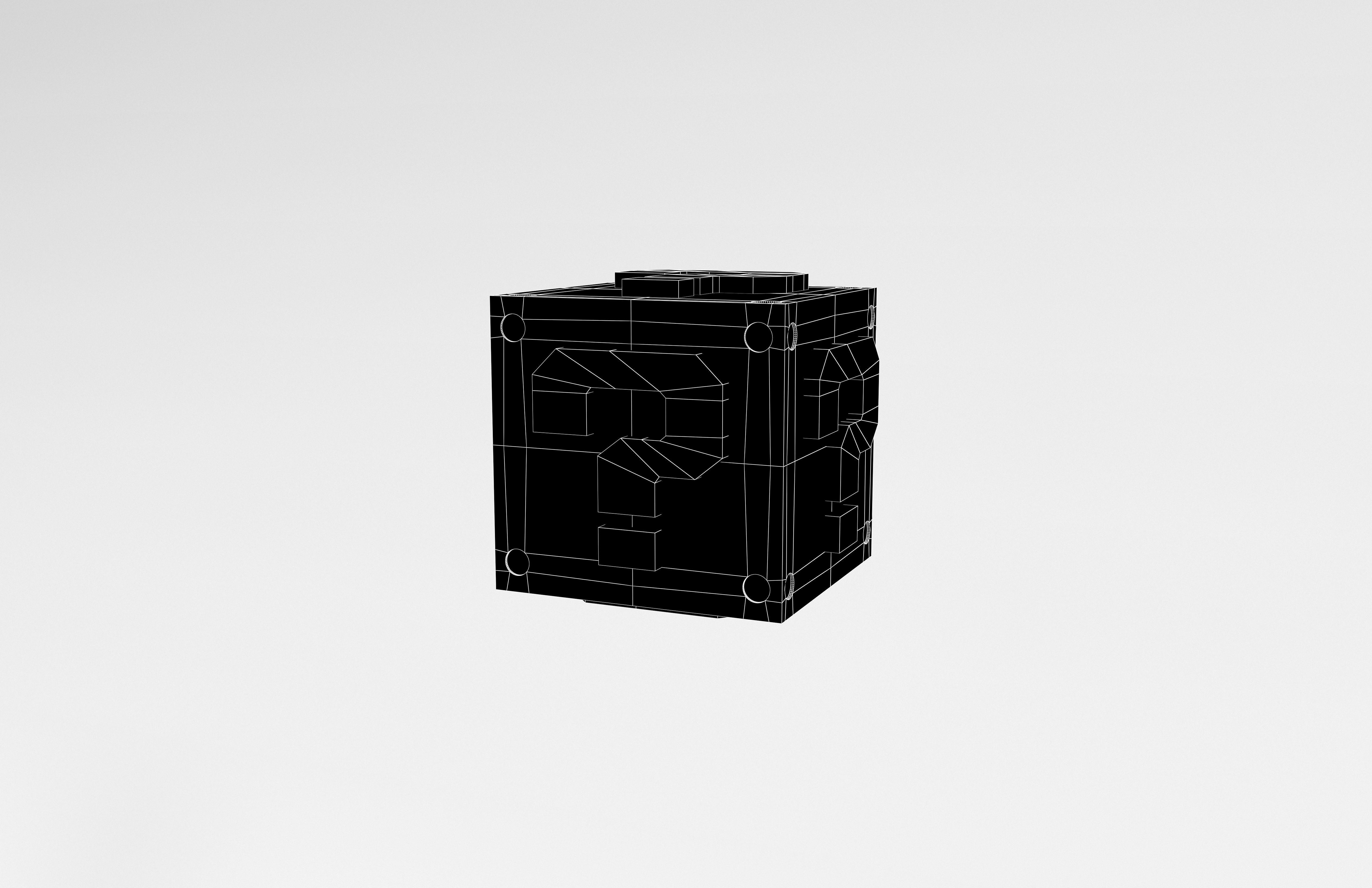 Super Mario Question Box v1 003 Low-poly 3D model_6