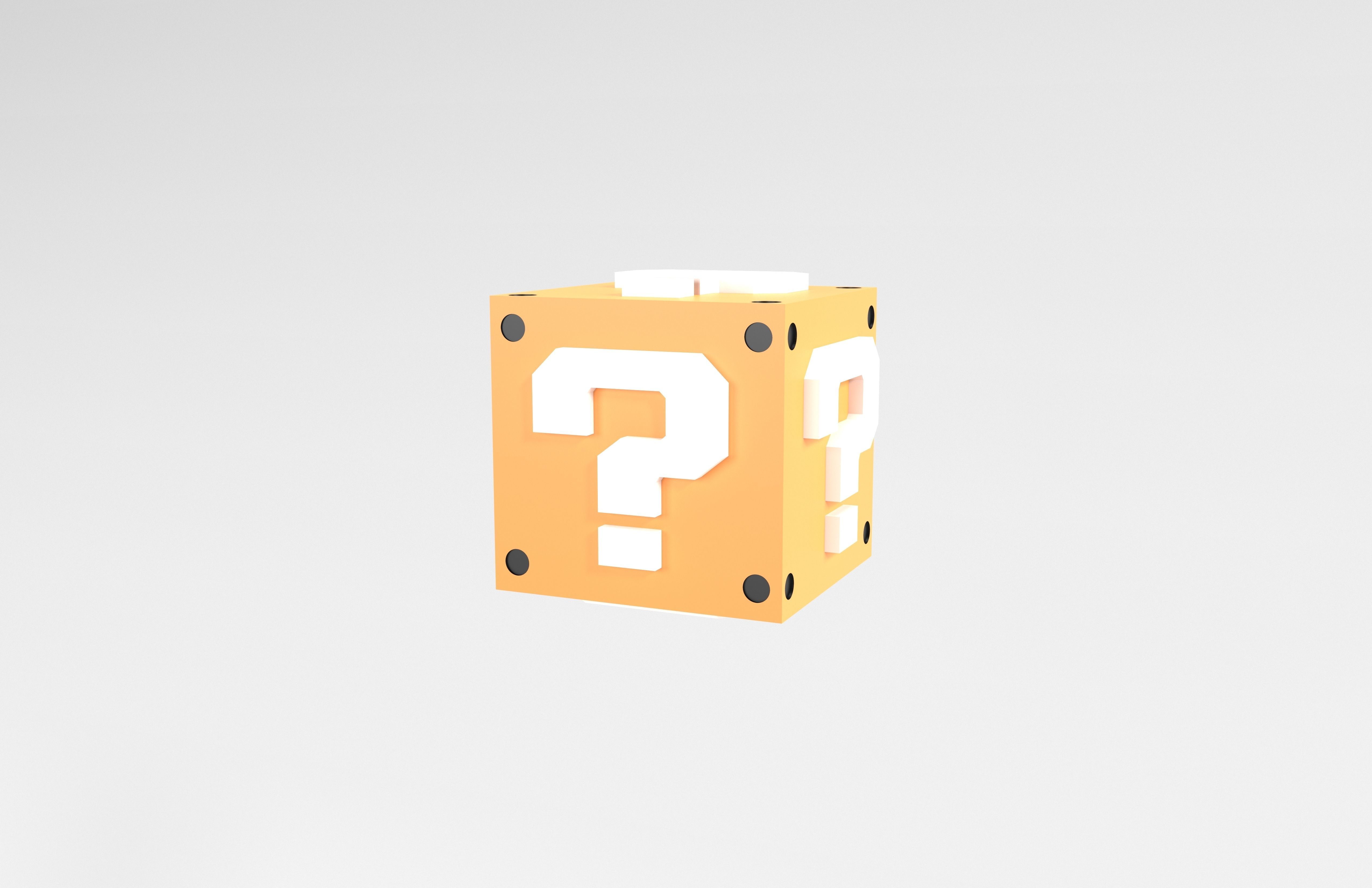 Super Mario Question Box v1 003 Low-poly 3D model_2