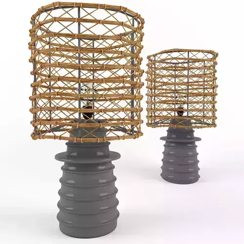 bamboo lamp 17 3D model