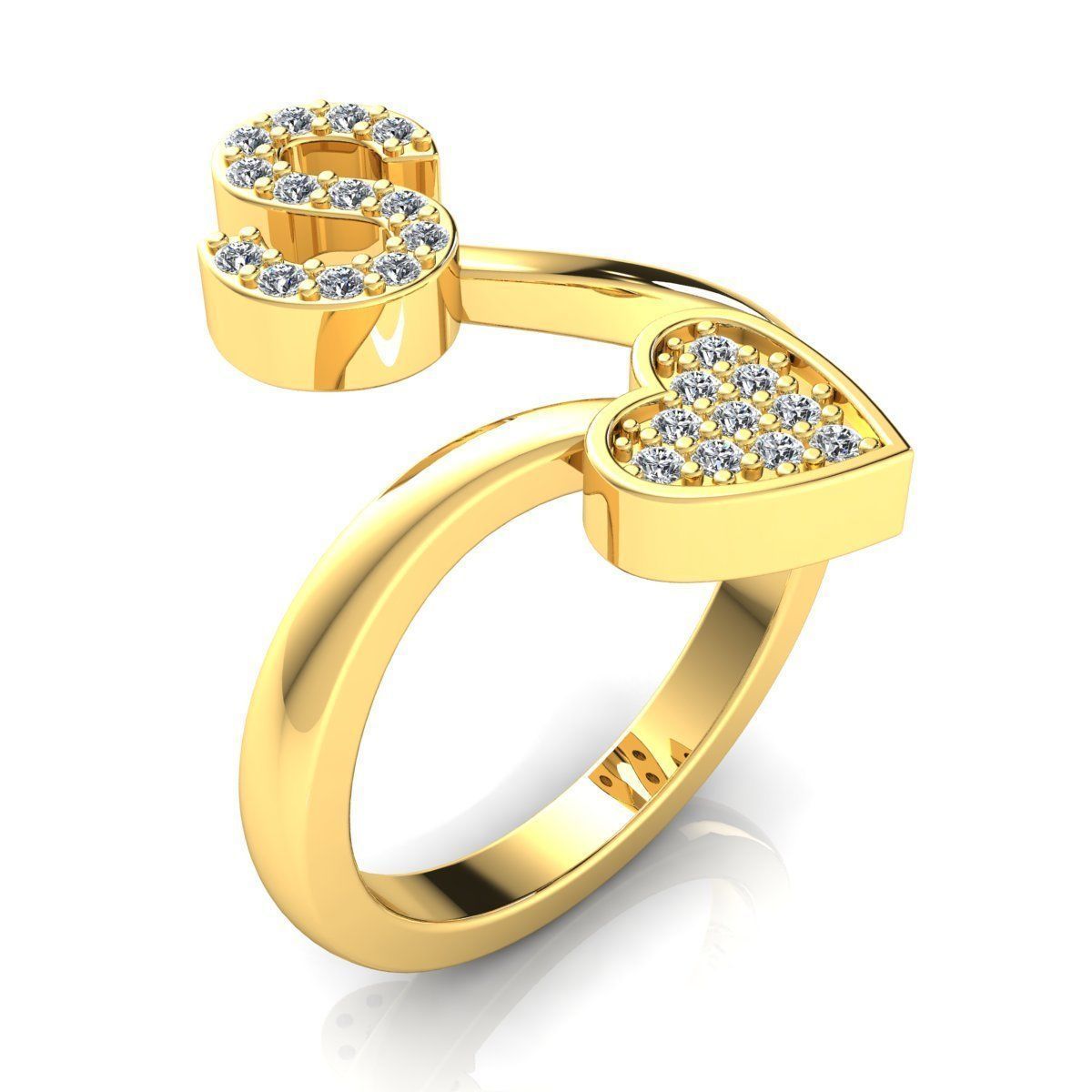 Love S Diamond Ring 3d Model Print 3D print model_2