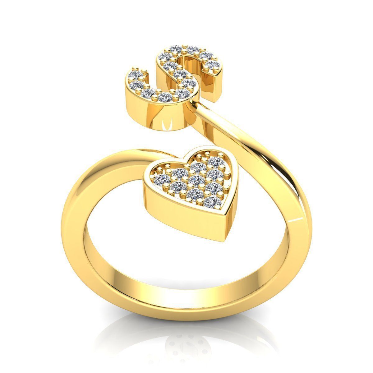 Love S Diamond Ring 3d Model Print 3D print model_5