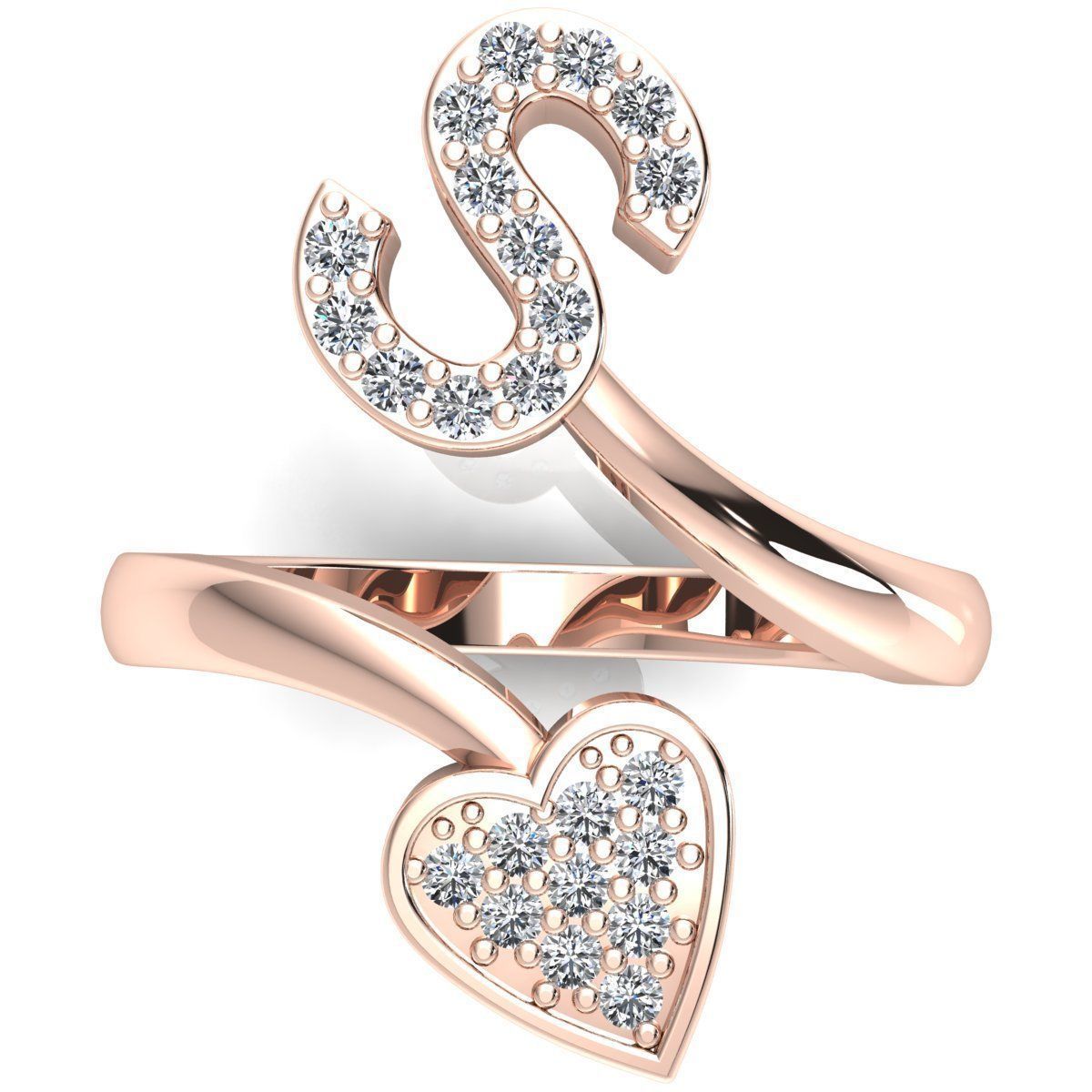 Love S Diamond Ring 3d Model Print 3D print model_7