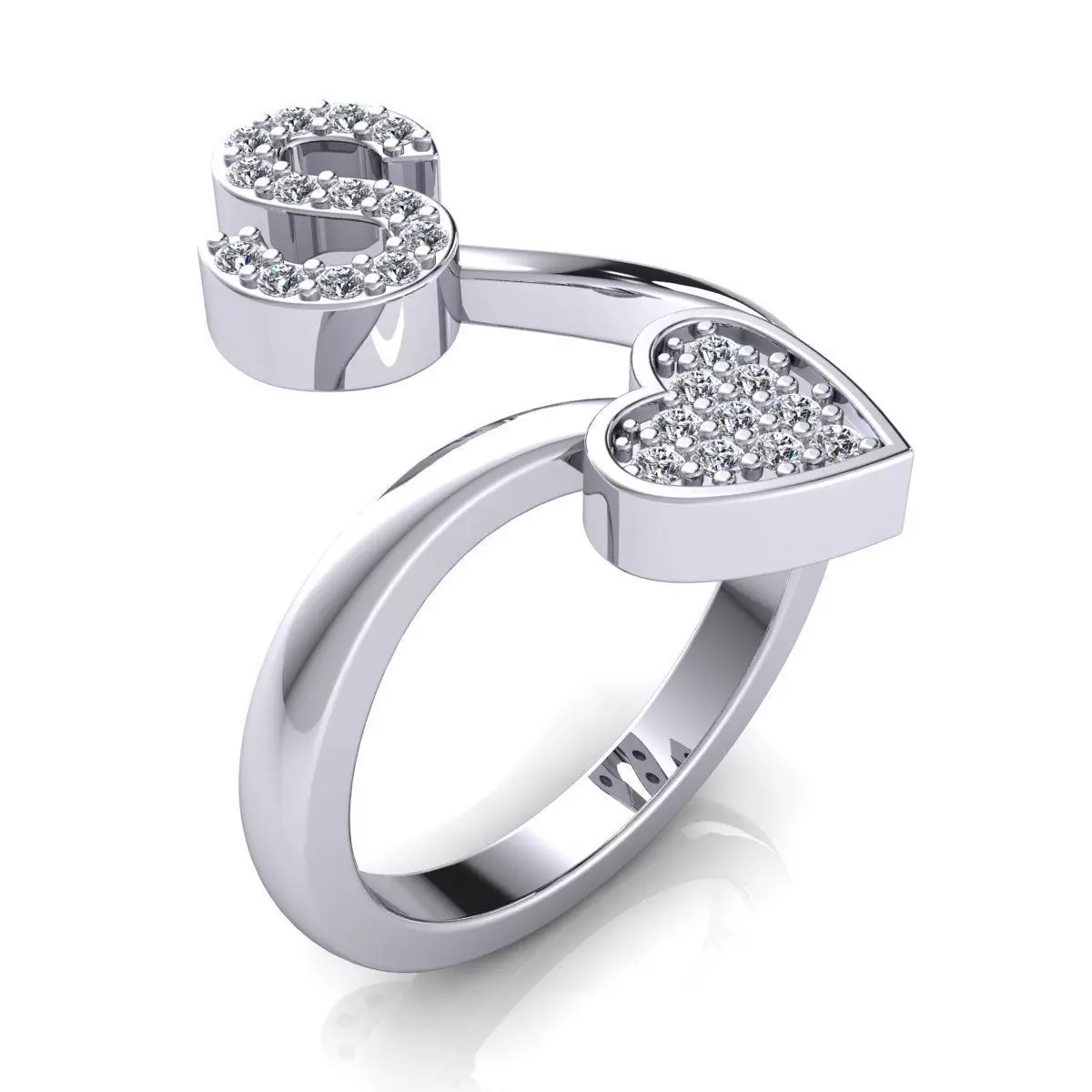 Love S Diamond Ring 3d Model Print 3D print model_0