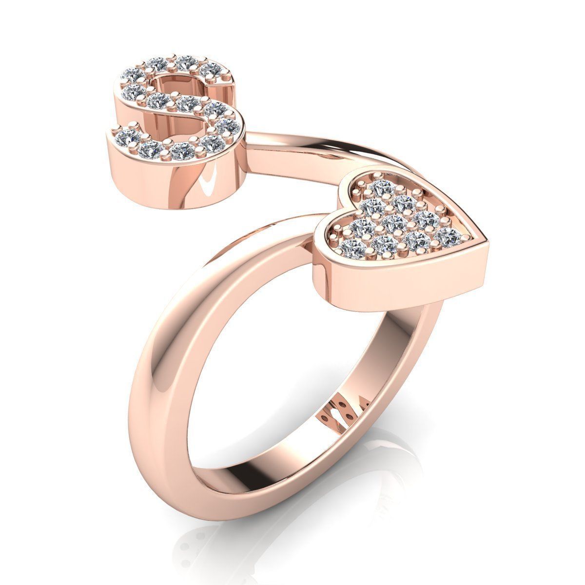 Love S Diamond Ring 3d Model Print 3D print model_1