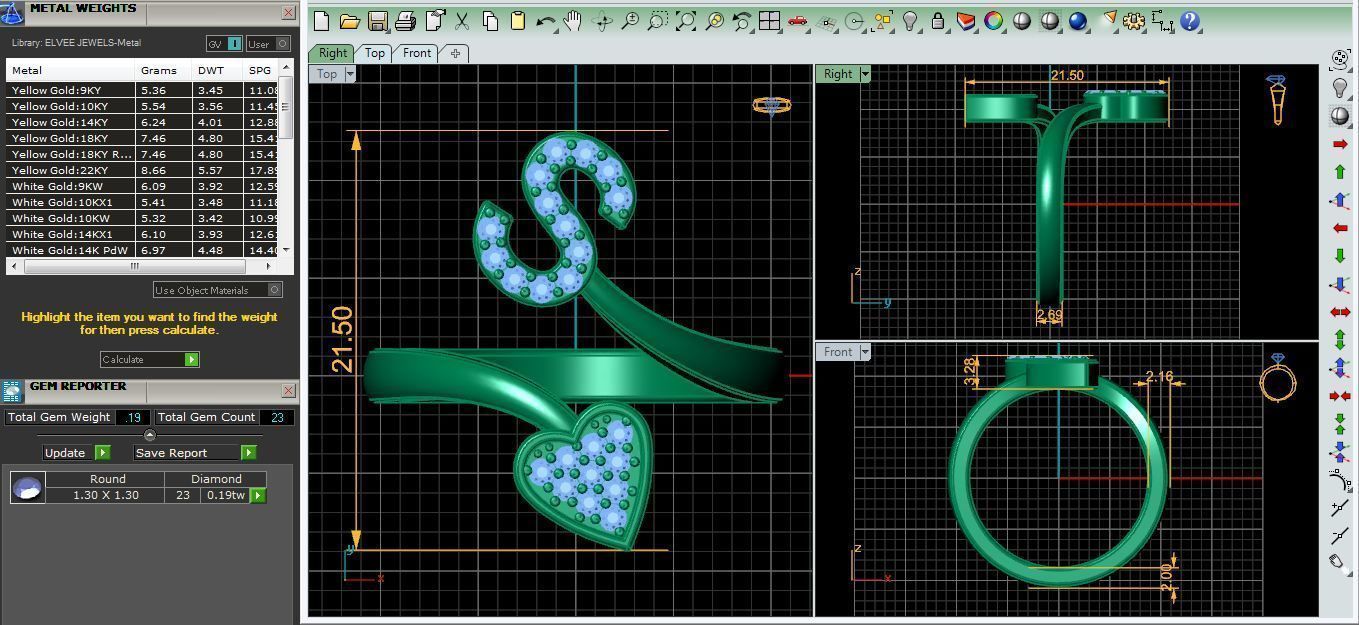 Love S Diamond Ring 3d Model Print 3D print model_8