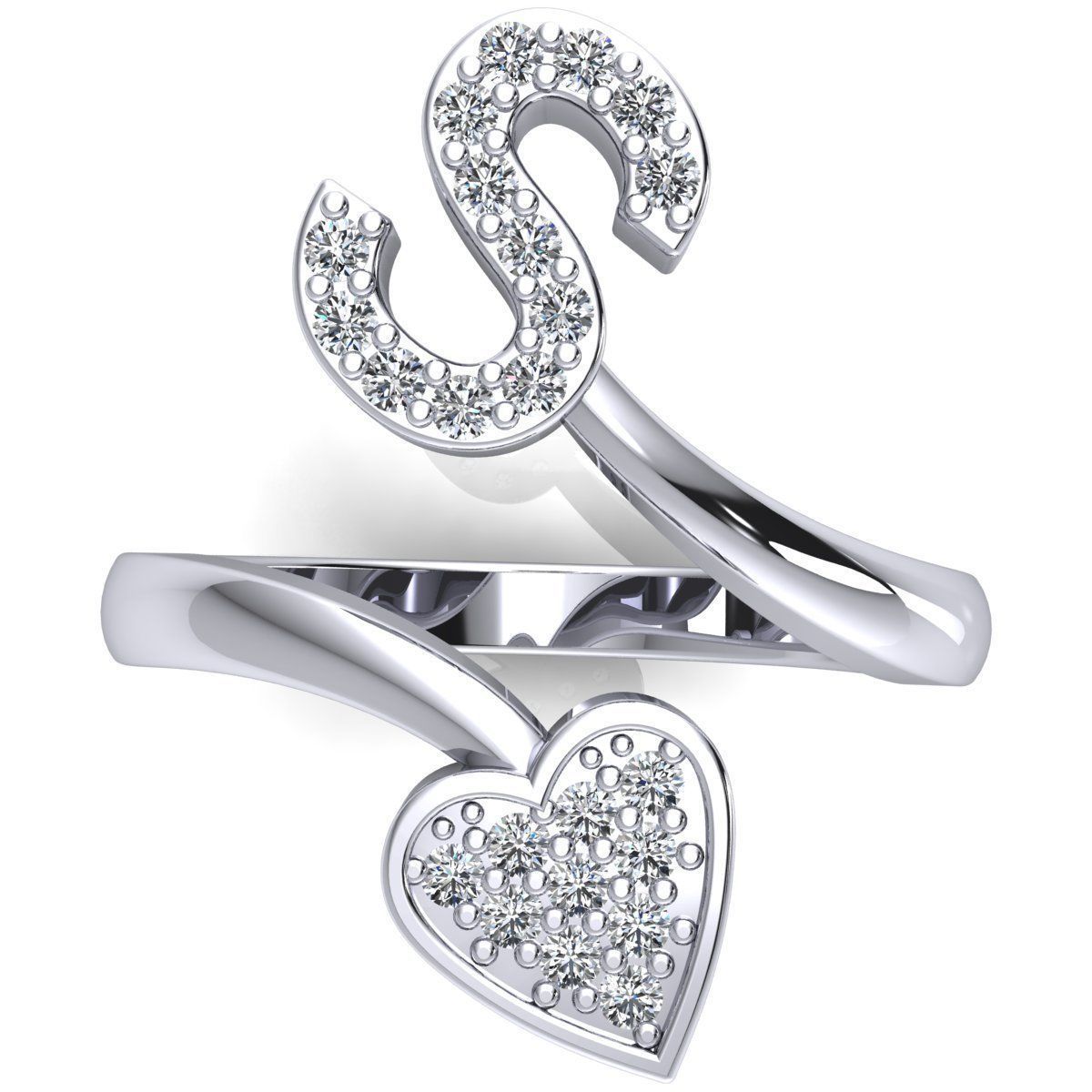 Love S Diamond Ring 3d Model Print 3D print model_6
