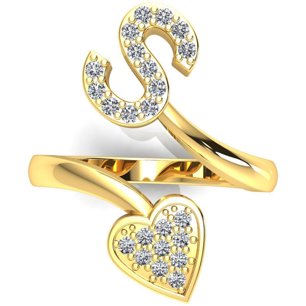 Love S Diamond Ring 3d Model Print 3D print model_9
