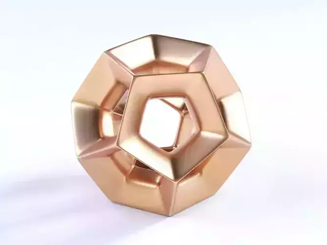 Dodecahedron Geometric Pendant