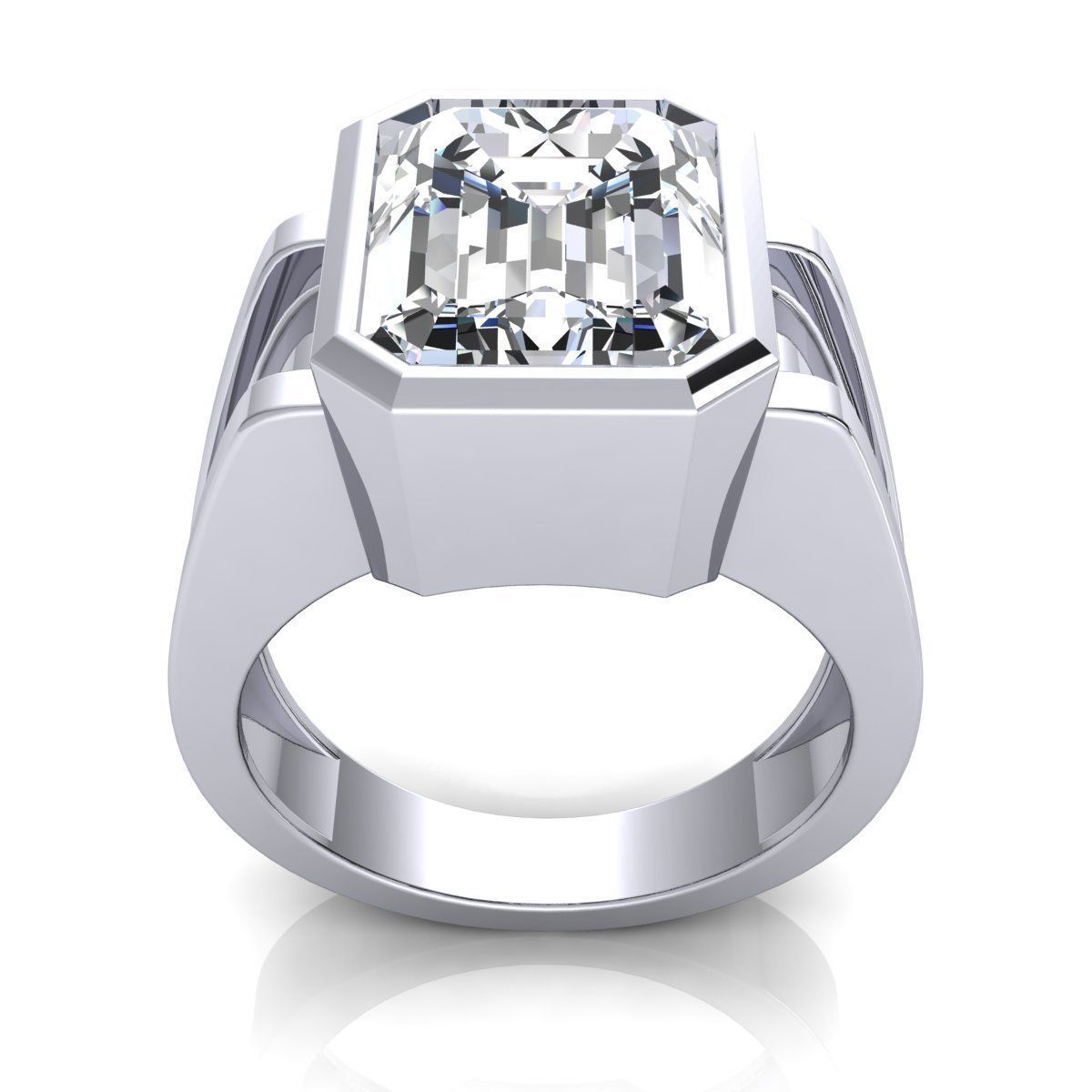 Big Stone Ring 3d Model Print  3D print model_3