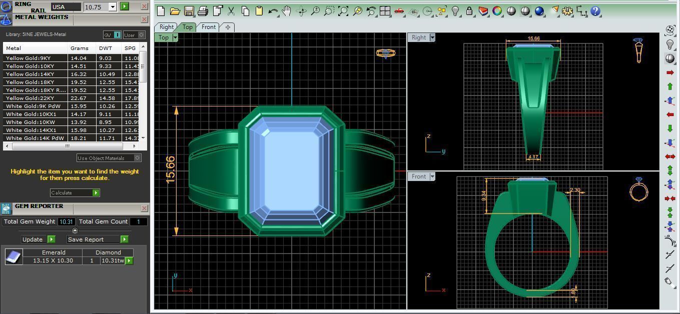 Big Stone Ring 3d Model Print  3D print model_4