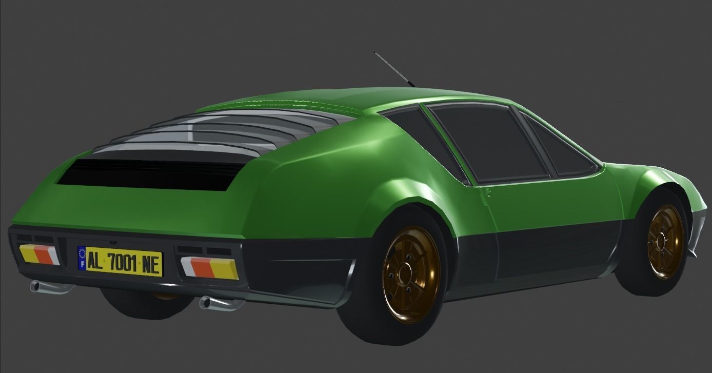 1977 Renault Alpine A310 Low-poly 3D model_1