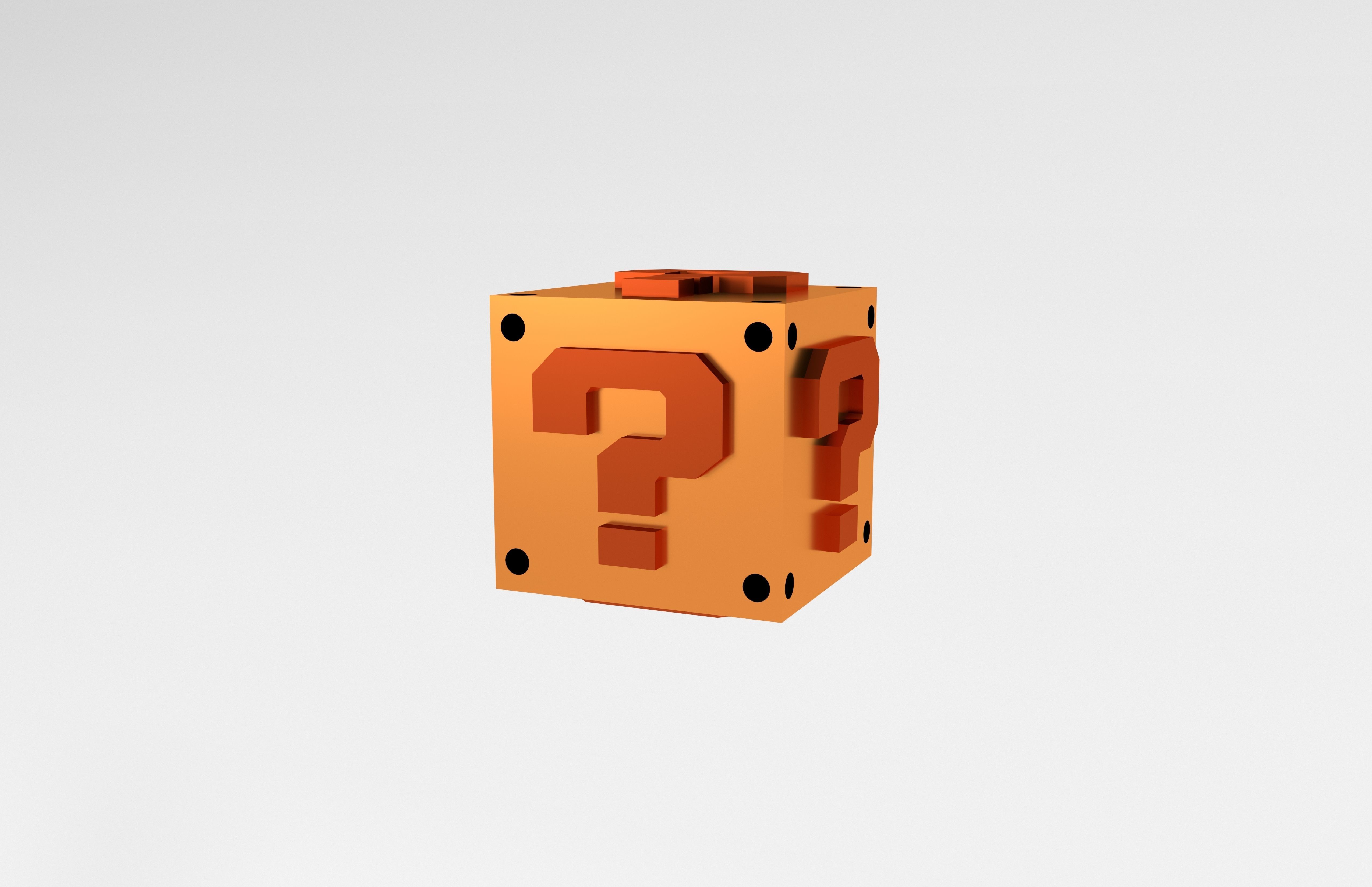 Super Mario Question Box v1 008 Low-poly 3D model_2