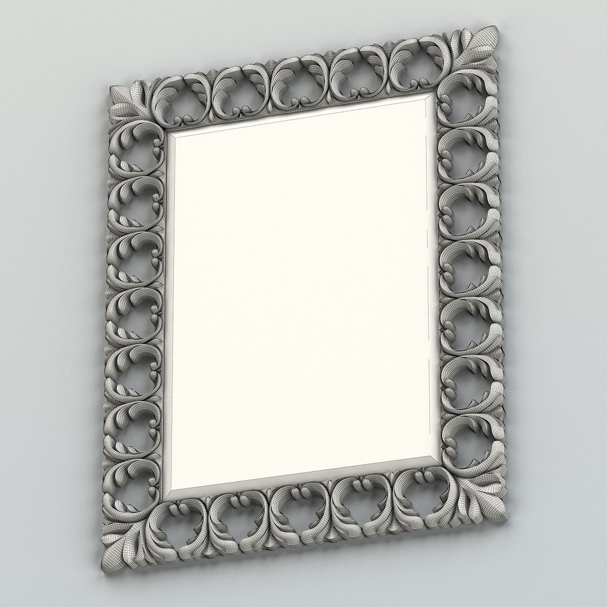 Rectangle mirror frame 004 3D model_7