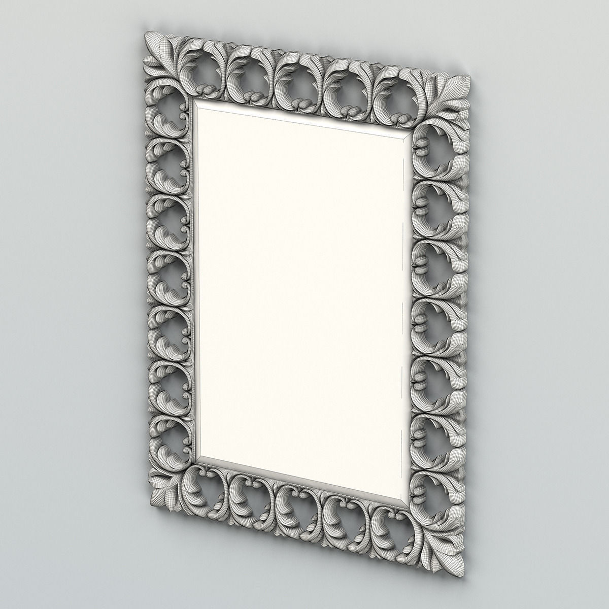 Rectangle mirror frame 004 3D model_6
