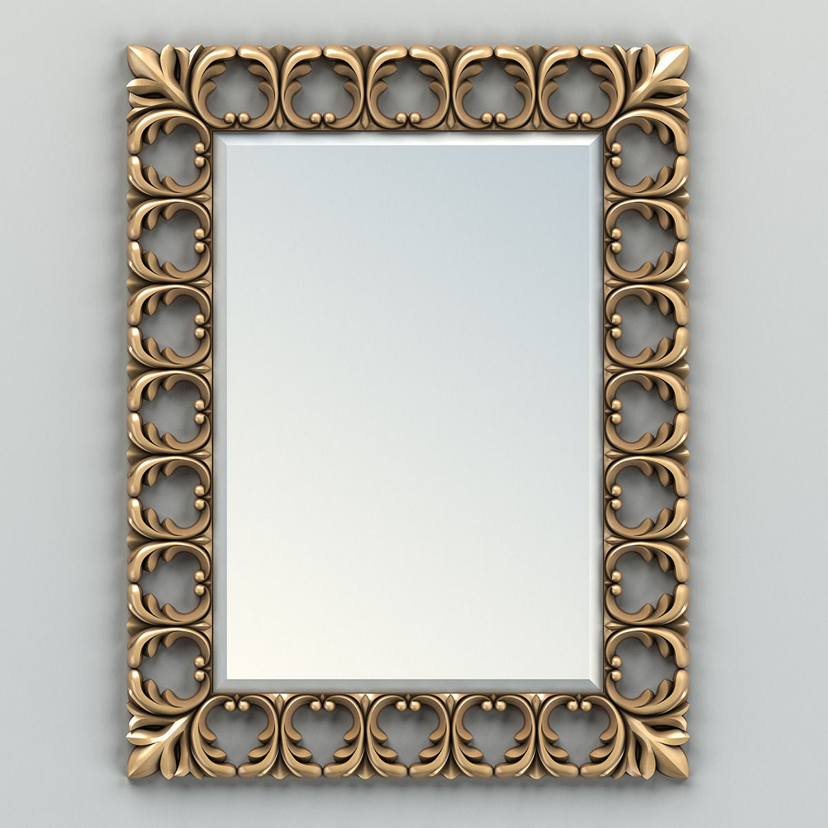 Rectangle mirror frame 004 3D model_1
