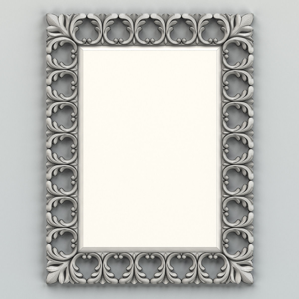 Rectangle mirror frame 004 3D model_5
