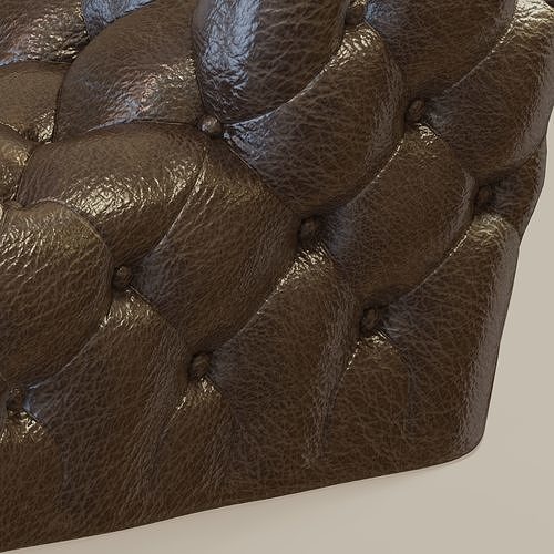 Tufted Chesterfield Sofa 3D model 6