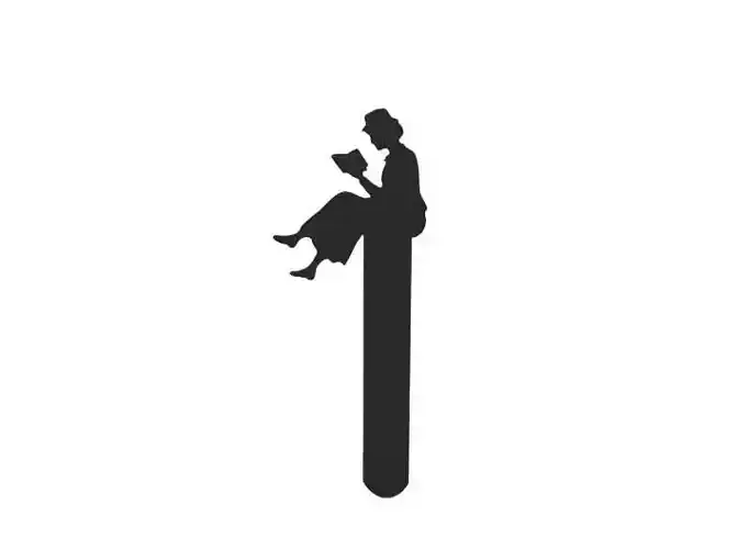 Bookmark silhouette of woman