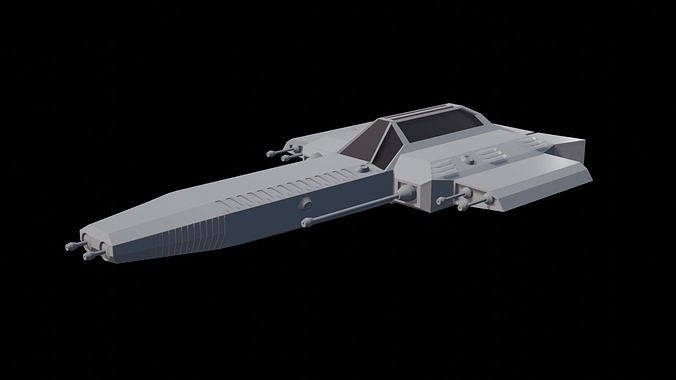 Low poly military airplane Low-poly 3D model