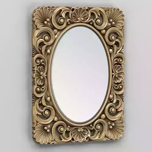 Rectangle mirror frame 005 3D model