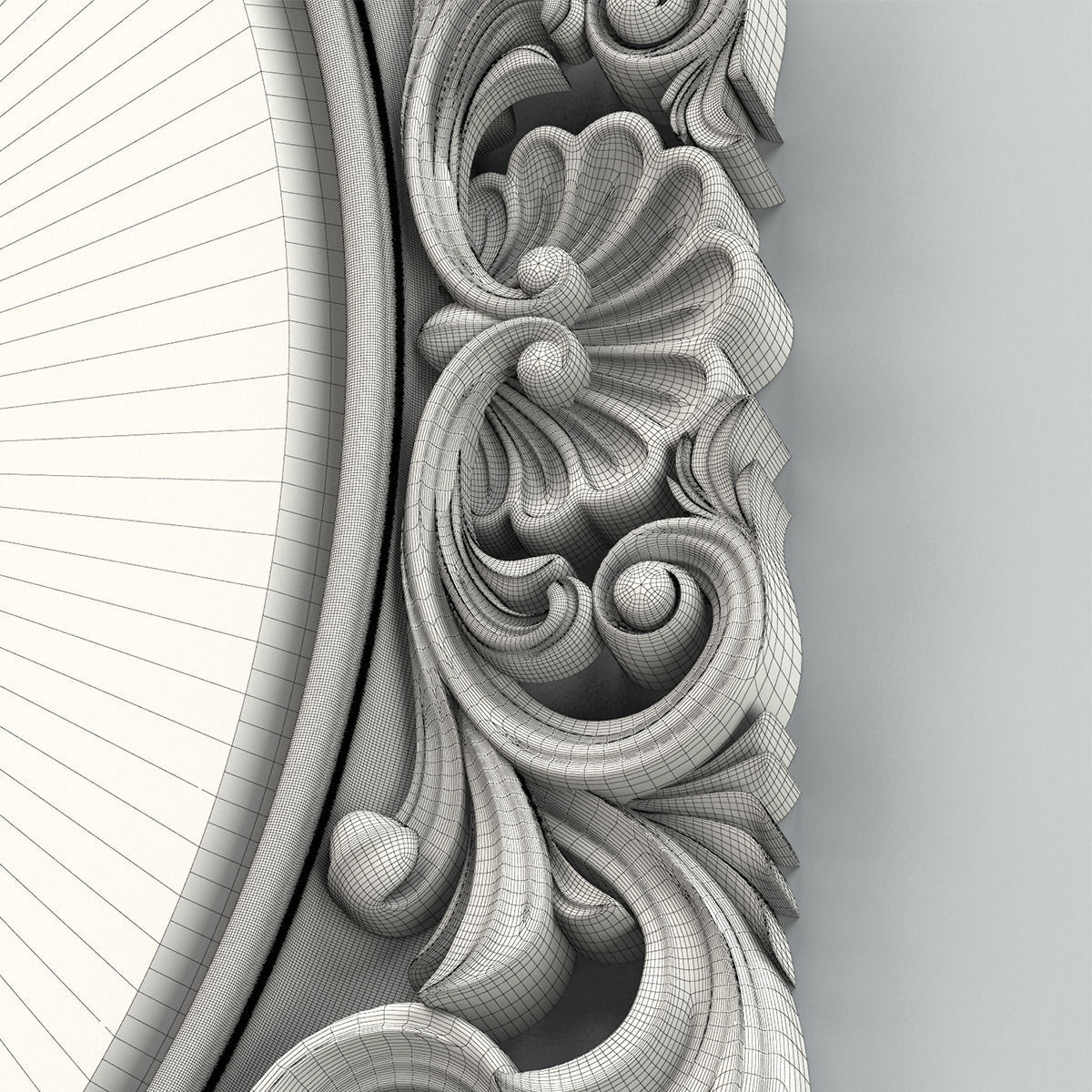 Rectangle mirror frame 005 3D model_6