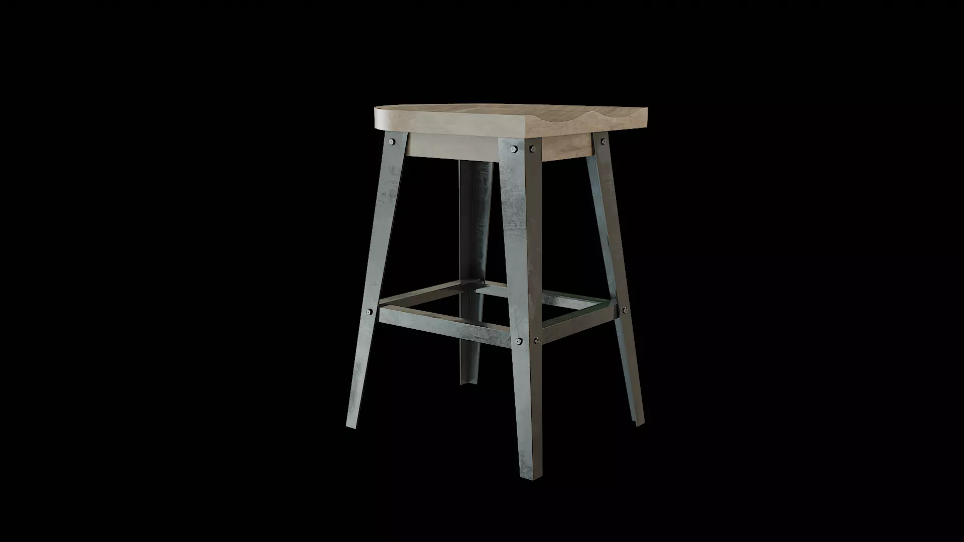 Bar Chair 03 Low-poly 3D model