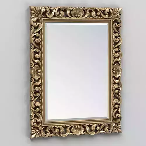 Rectangle mirror frame 006 3D model