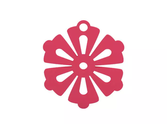 Earring snowflake svg 3D print model