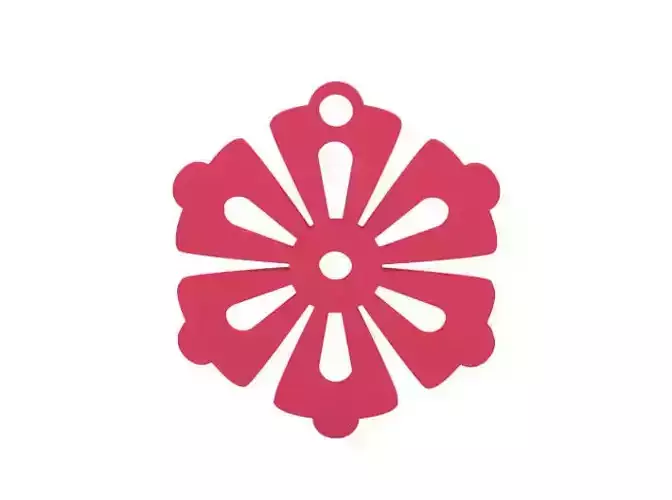 Earring snowflake svg