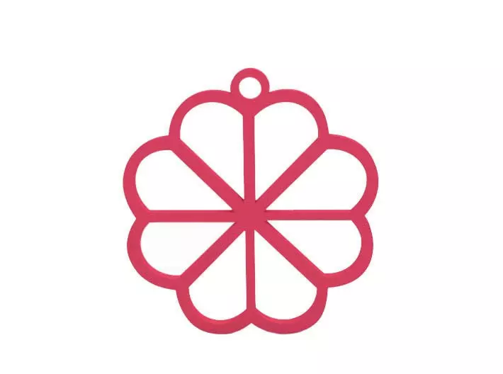 Earring sakura flower pendant 3D print model_0