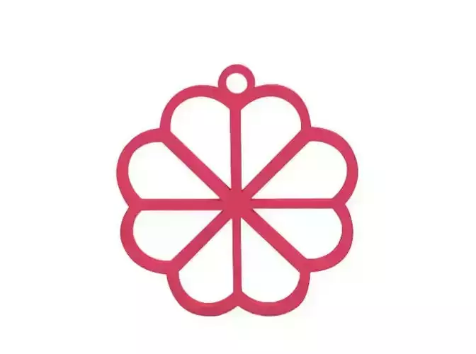 Earring sakura flower pendant