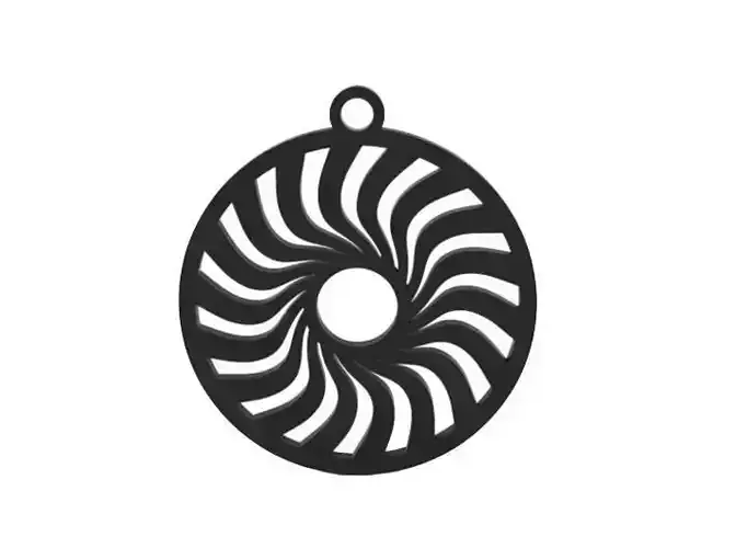 Earring pendant with spiral design