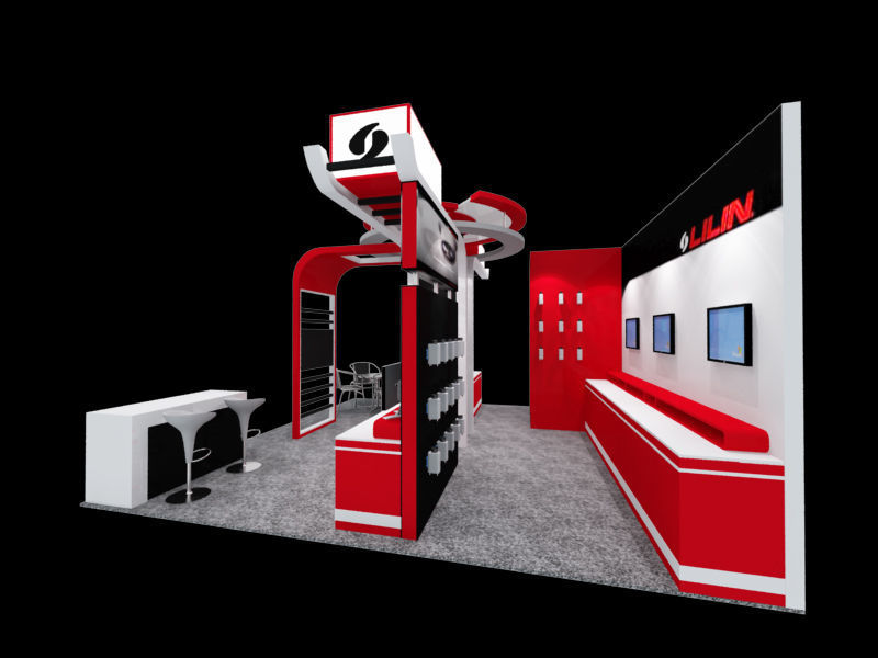 Lilin Exhibition booth 3D model_2