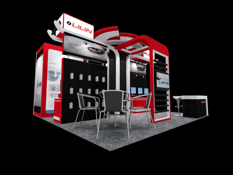 Lilin Exhibition booth 3D model_1