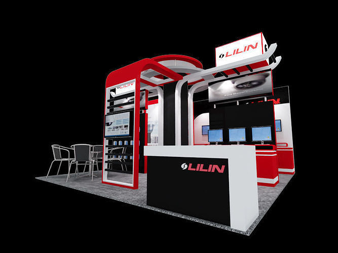 Lilin Exhibition booth 3D model