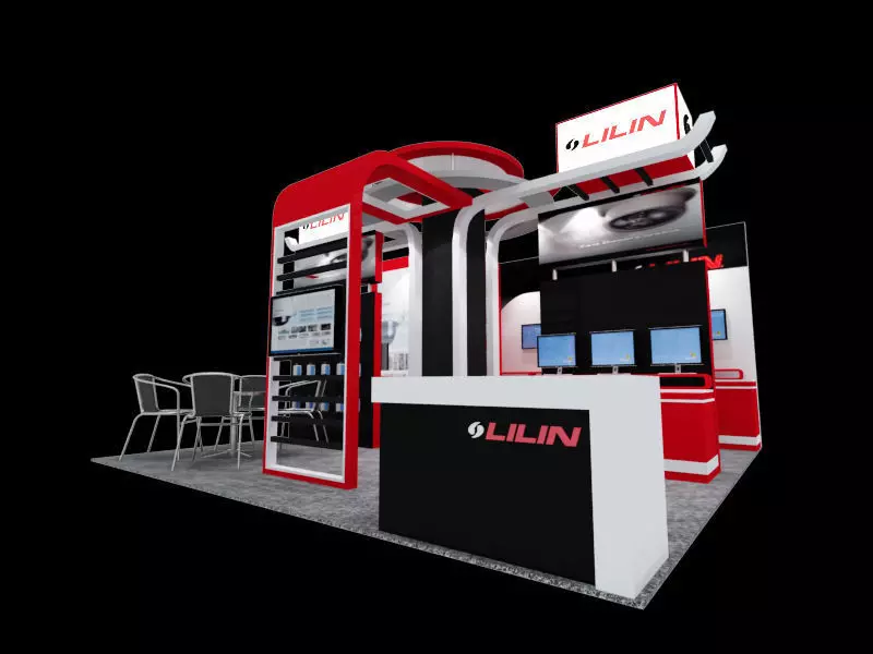 Lilin Exhibition booth 3D model_0
