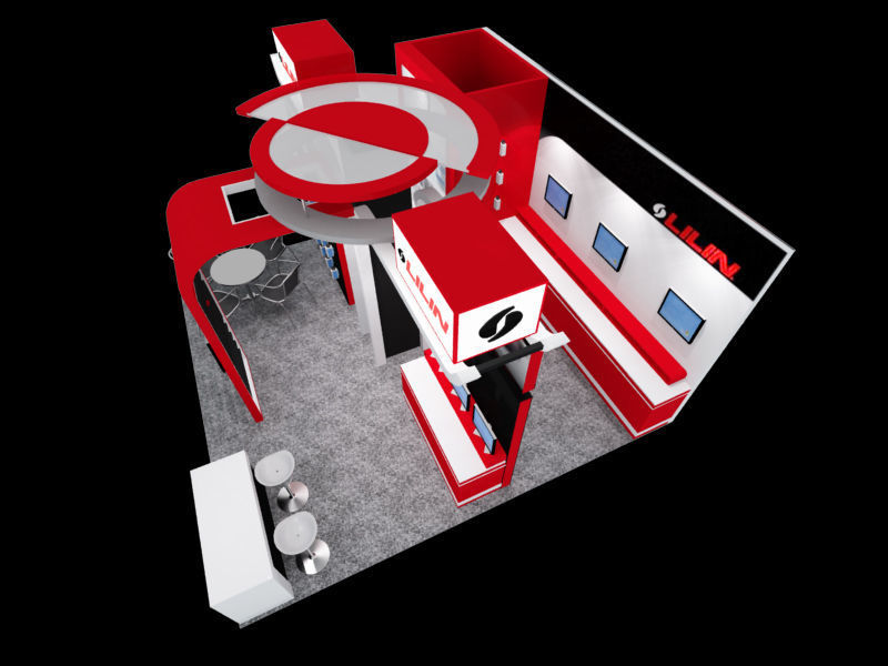 Lilin Exhibition booth 3D model_3