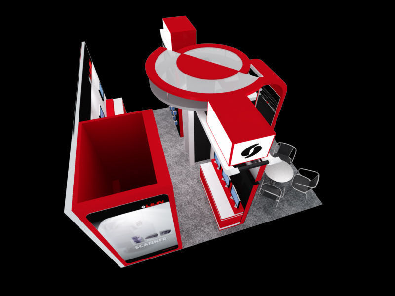 Lilin Exhibition booth 3D model_4