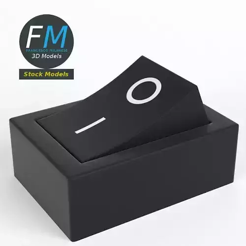 On - Off power switch 3D model